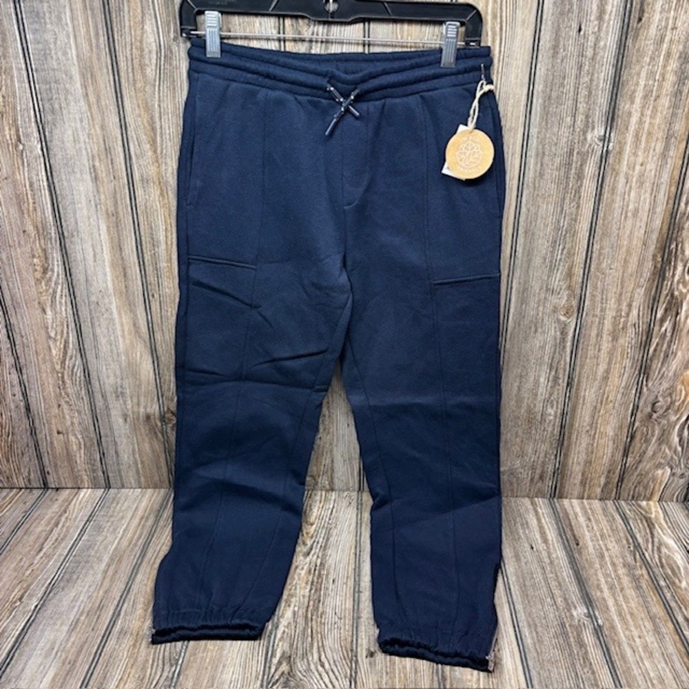 Dip Eco Friendly Kids Boy Joggers Sweatpants Navy Blue XL 16 Zip Cuff